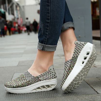 Fashion Women Comfort Sport Woven Shoes