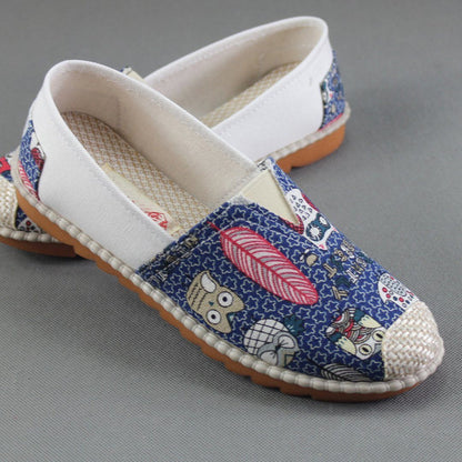 Babakud Casual Flat Paneled Printed Cloth Shoes