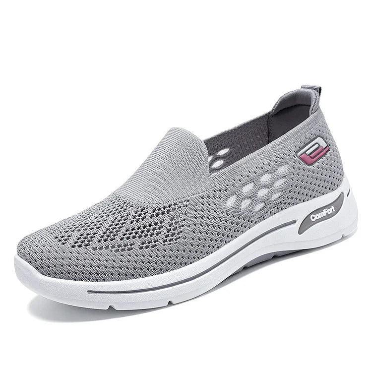 Dame Slip On Memory Foam Casual Smart Walking Work Trainers Sko Størrelse