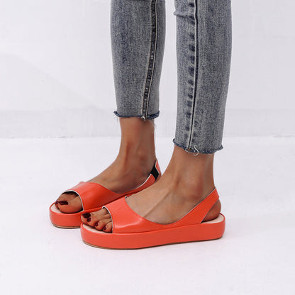 Peep Toe Strandsko Slip On