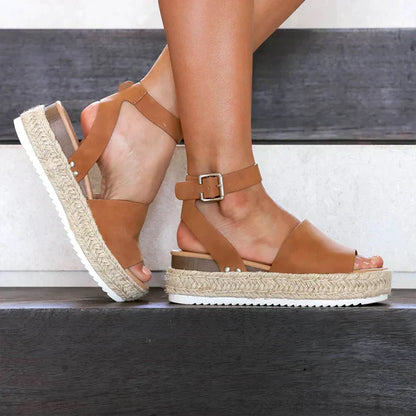 Espadrilles-platformsandal til kvinder