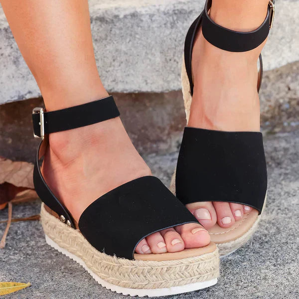 Espadrilles-platformsandal til kvinder