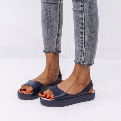 Peep Toe Strandsko Slip On