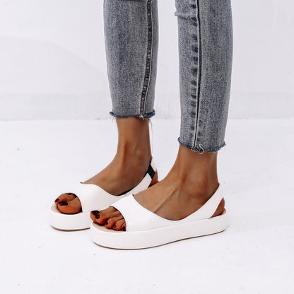 Peep Toe Strandsko Slip On