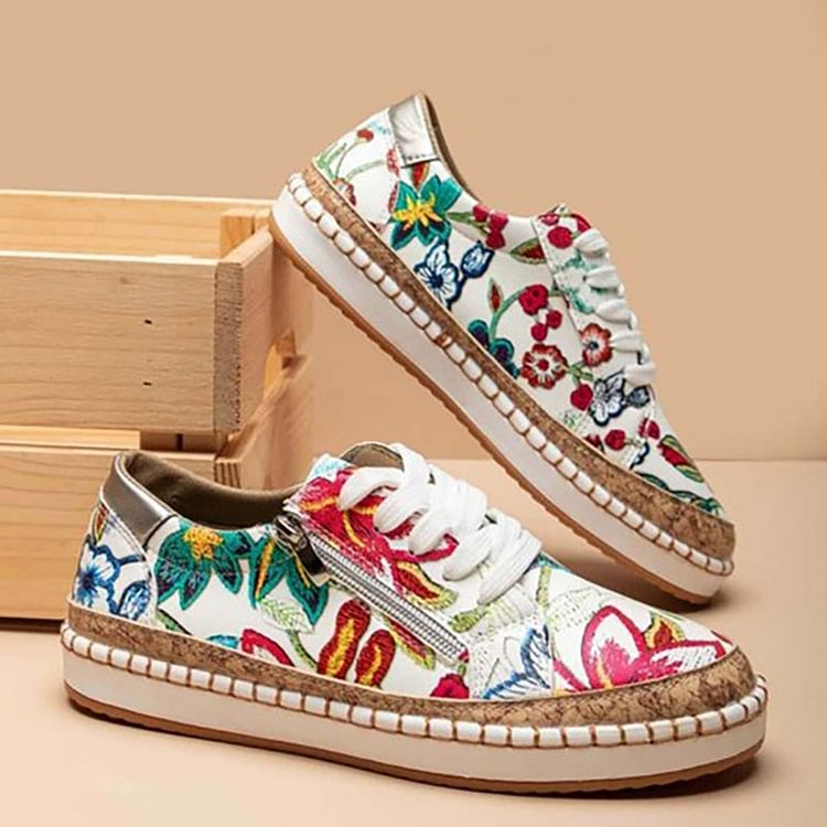 Behagelige blomstrede sneakers