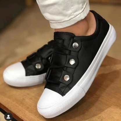 Trendy sneakers i læder