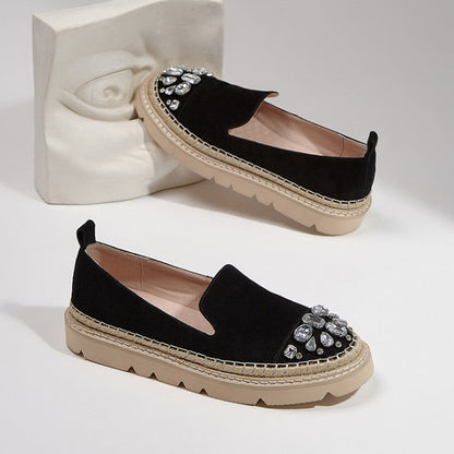 Flade gotiske sko til kvinder Slip-On Platform Loafers