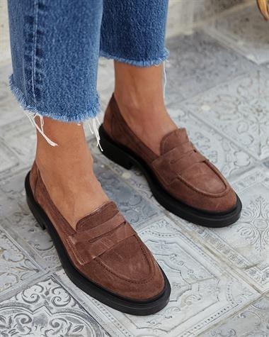 Flade sko til kvinder Plus Size Classic Suede Loafers