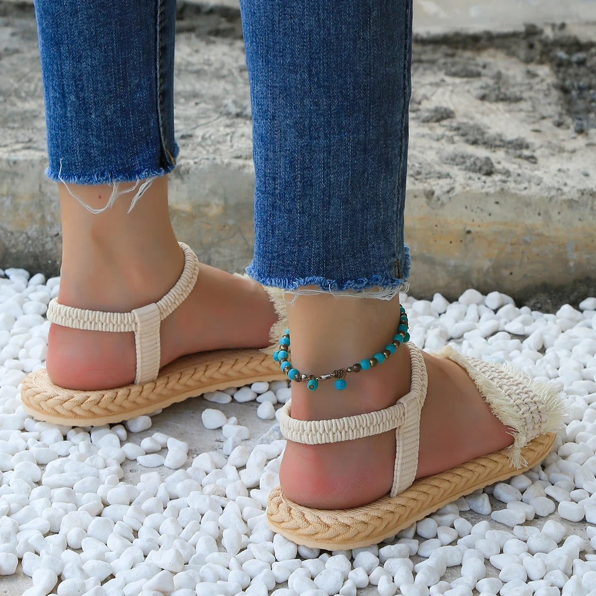 Sandalias de playa Boho Rustic Woven