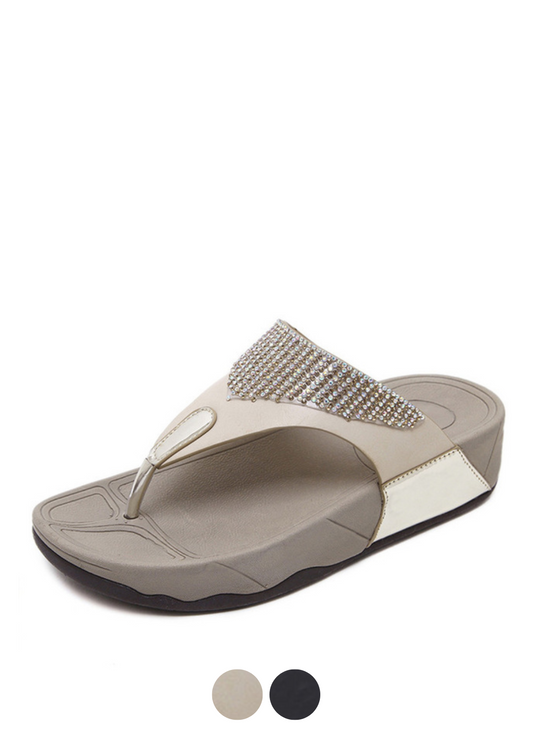 Sommer Rhinestone Flip Flop Sandaler