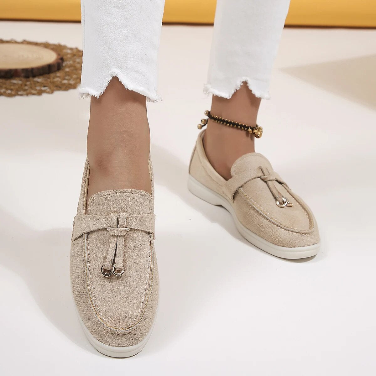 Slip-on-loafers med remme til teenagere