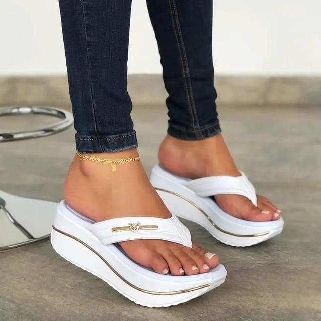 Wedge Flip Flops Sommersandaler