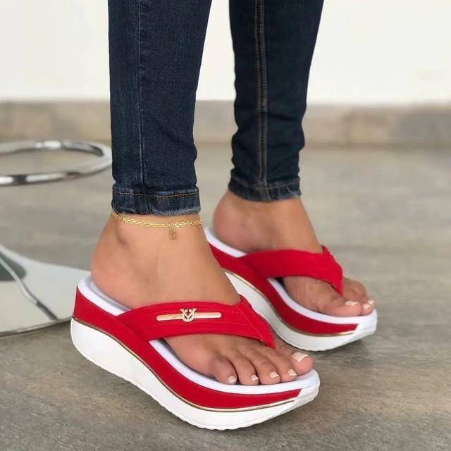 Wedge Flip Flops Sommersandaler