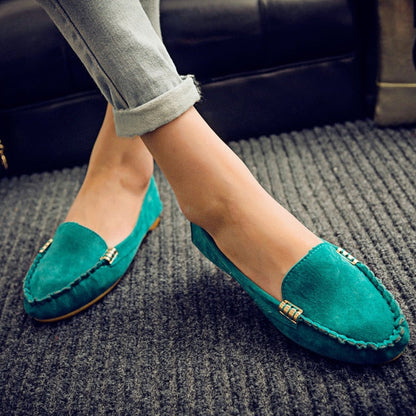 Slip-on-loafers i imiteret ruskind