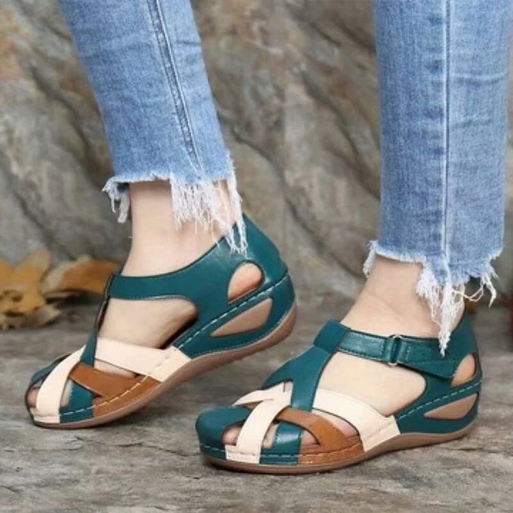 Sommer Ankle Strap Wedge Comfort Walking Shoes