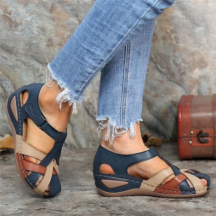 Sommer Ankle Strap Wedge Comfort Walking Shoes