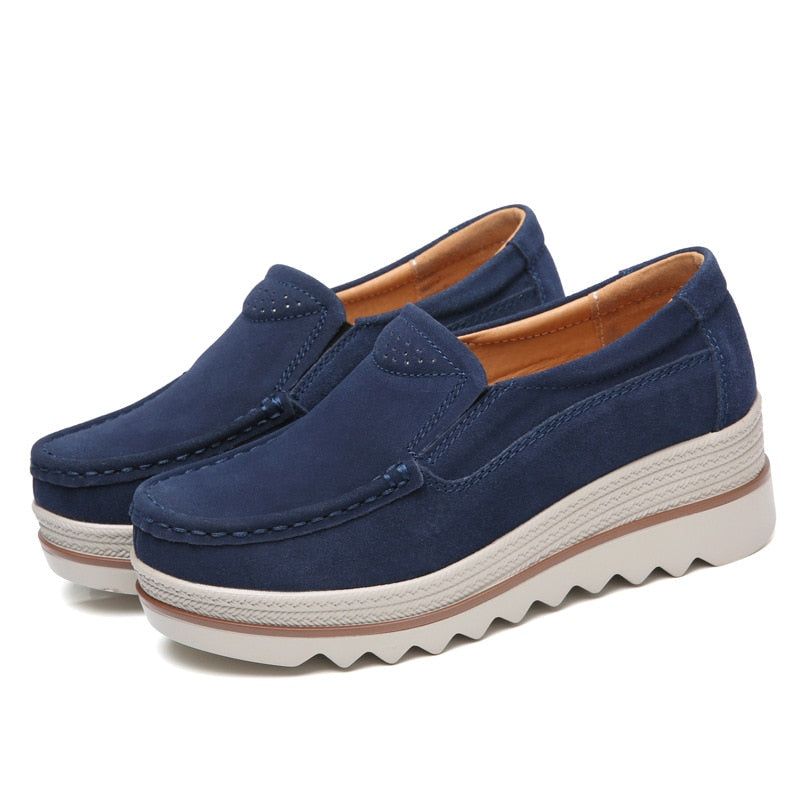 Fritidssko Slip On Læder Low Top Flats