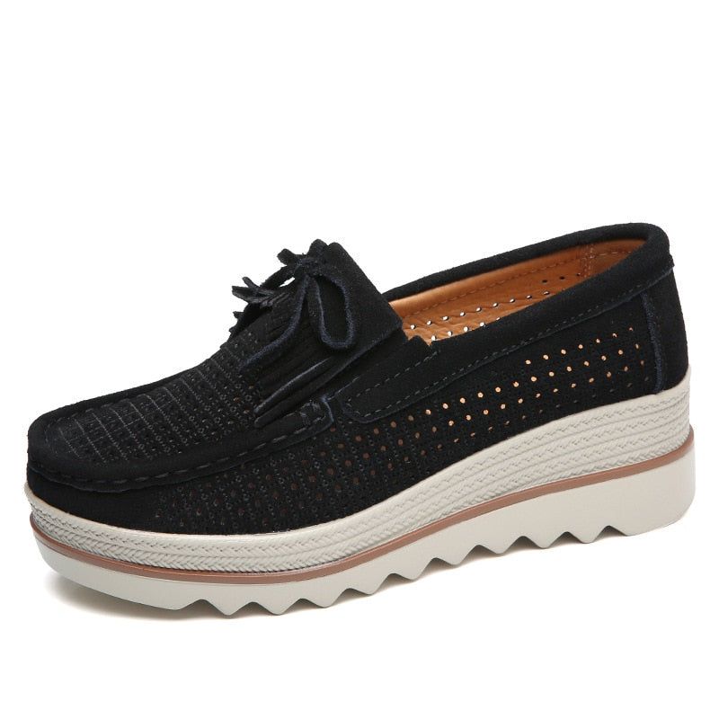 Fritidssko Slip On Læder Low Top Flats