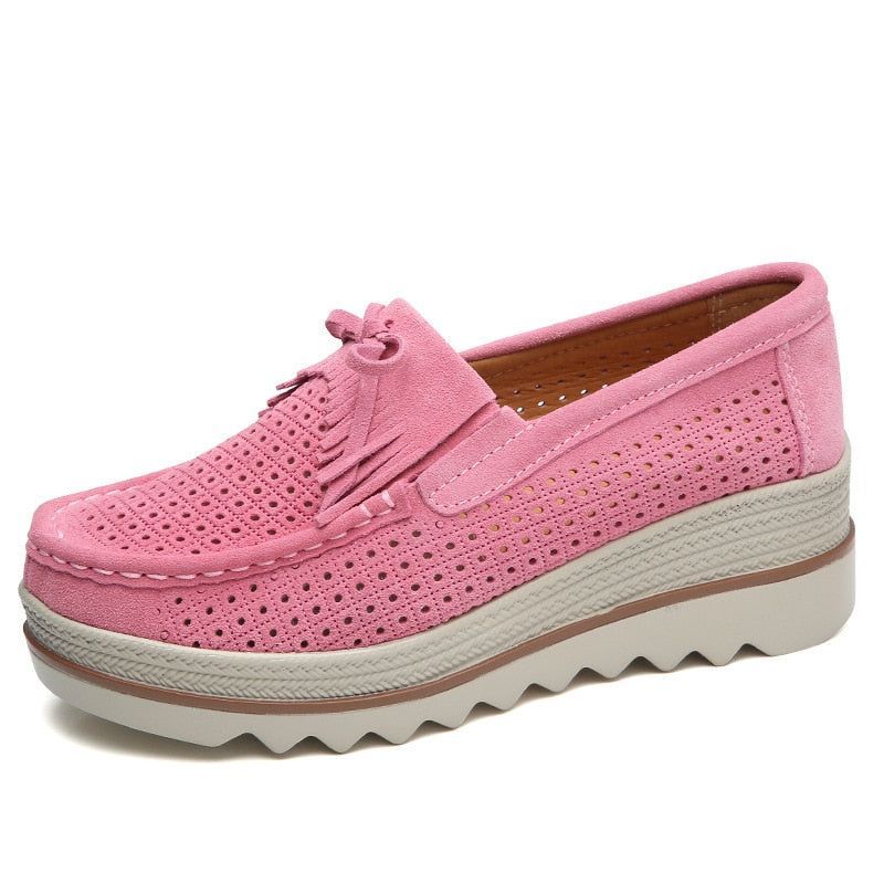 Fritidssko Slip On Læder Low Top Flats