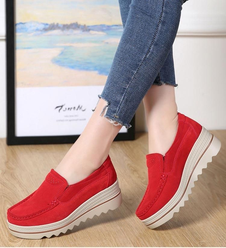 Fritidssko Slip On Læder Low Top Flats