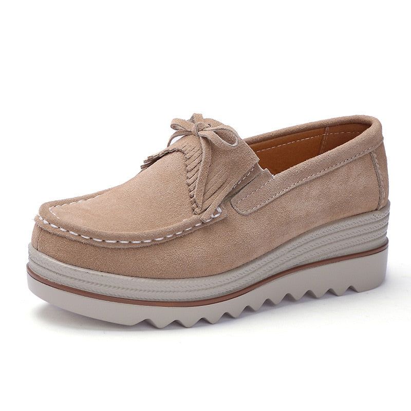 Fritidssko Slip On Læder Low Top Flats