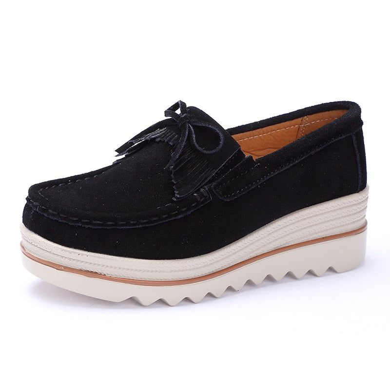 Fritidssko Slip On Læder Low Top Flats